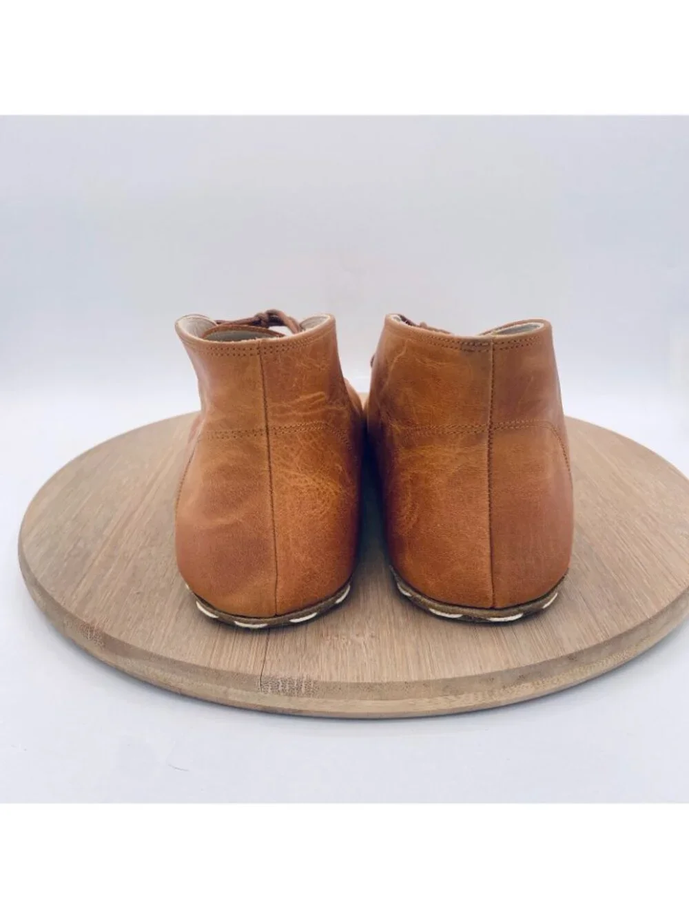 Earthing Harmony Shoes Womens 9 40 Brown Leather Grounding Barefoot Ankle Boots